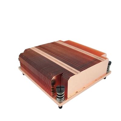 China Pure Copper Skived Heatsink CNC machining Process Customized Fin Pitch for sale