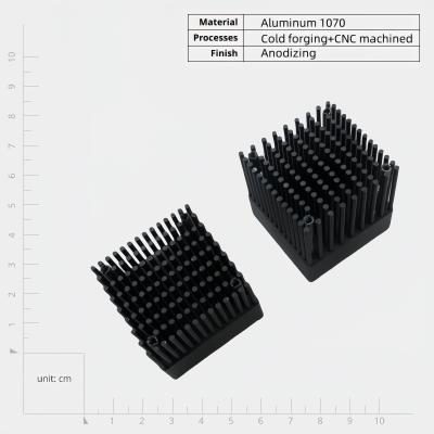 China Customized Lightweight Aluminum Cold Forging Heat Sink With Strong Corrosion Resistance And Thermal Conductivity for sale