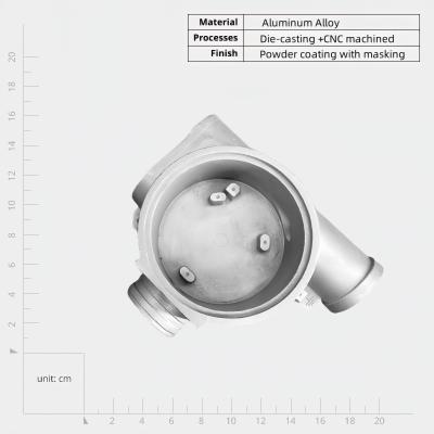 China Powder Coated Silver Aluminium Die Casting Housing With Strong Corrosion Resistance for sale