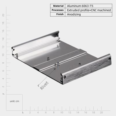 China Leichtgewicht Haltbarkeit CNC-Fräsen Aluminiumteile für Elektronik Frontplatte zu verkaufen