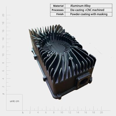 China Custom Processing Aluminum Alloy Radiator Housing Parts High-Pressure Casting For Heat Dissipation for sale