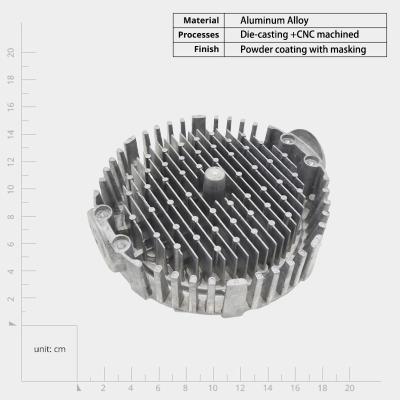 China OEM ADC12/Aluminum Alloy Die Casting Heatsinks for Electronic Devices and LED Lighting for sale