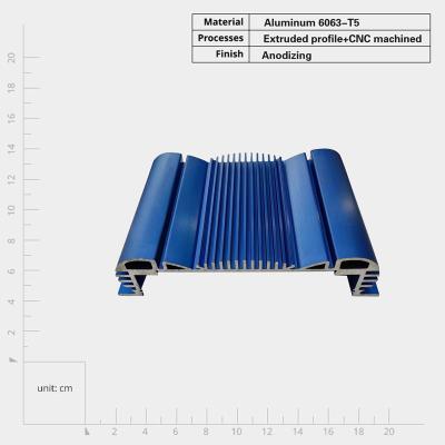 China Customized CNC Auto Part Electronic Devices Aluminum Extrusion Heat Sink Parts for sale