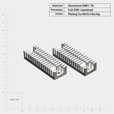 Chine Anodized Aluminum Heat Sinks with Straight Fin Customized Prototype Machining Services à vendre