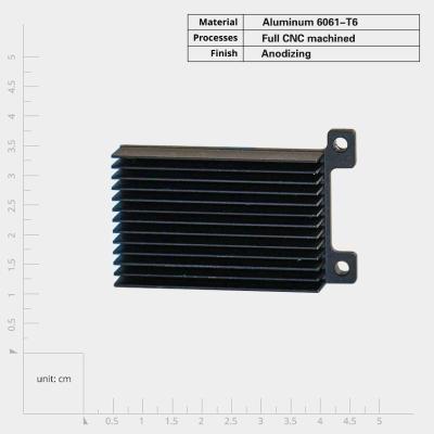 Chine Customized Heat Sinks For Electronic Cooling , CNC Machined Aluminum Anodized Extruded Heatsink à vendre