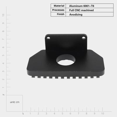 Chine Rectangular Precision CNC Machined Heat Absorbers With Anodized Finish à vendre