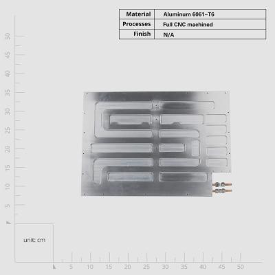 China Aluminum Screw Mounting Cold Plate Heat Sink with High Thermal Conductivity and Flow Rate for sale