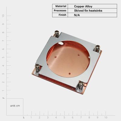 China Customized Copper Skived Fin Heat Sink Finned Heatsink Screw Mounting For AMD Intel GPU/CPU for sale