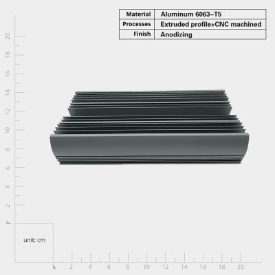 Chine Extruded Aluminium Heat Sink Profile with High Corrosion Resistance Anodizing Process à vendre