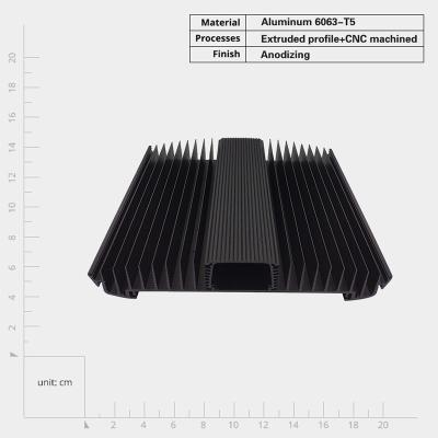 Chine Customizable Industial Anodized Aluminum Extrusion Heat Sink for Optimal Cooling à vendre