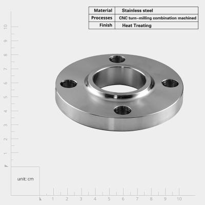 China Customizable Precision Prototype Machining High-pressure Stainless Steel Neck Flat Welding Flange for sale