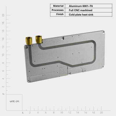 China Aluminum Cold Plate Heat Sink with High Flow Rate and Screw Mounting Method for sale