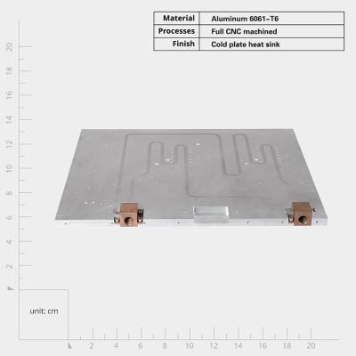 China Copper Pipe Aluminium Liquid Cooler Heat Sink Water Cooling Block Heatsink For Inverter for sale