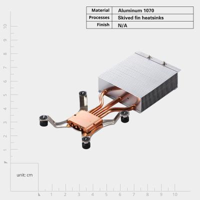 China Customized Fin Density Skived Fin And Tube Heat Exchanger for Electronic Devices for sale