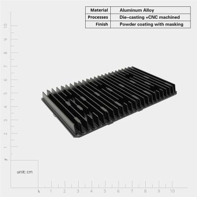 China High Thermal Conductivity Anodized Aluminum Die Cast Heat Sink for Custom Metal Parts for sale