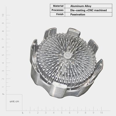 China Anodized Die Cast Aluminum Heat Sink Custom Radiator Shell Precision Manufactured for sale