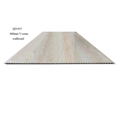 China Artistic Ceiling Building Material 600mm V-seam WPC Wall Panel Interior Waterproof Fireproof Ceiling for sale