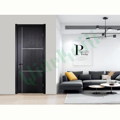 China Door Flush WPC Chic Design Home Interior Door PVC Laminated Or UV Painted Panel for sale