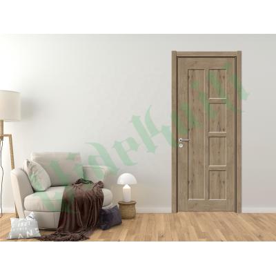 China Door Flush WPC Chic Design Home Interior Door PVC Laminated Or UV Painted Panel for sale