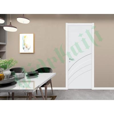 China Classy Design Home Interior Door PVC Laminated Or UV Painted WPC Flush Door Panel for sale