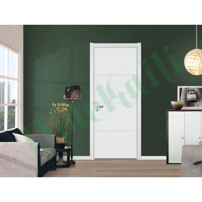 China Door Flush WPC Chic Design Home Interior Door PVC Laminated Or UV Painted Panel for sale