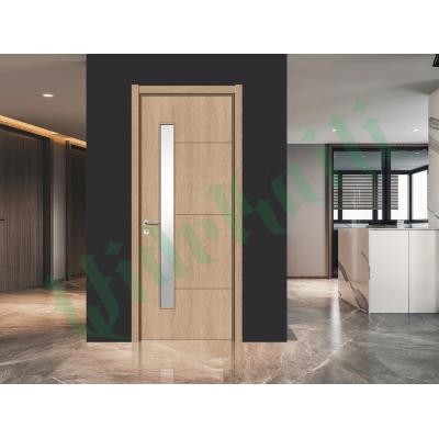 China Flush Door Wooden Chic Design Home Interior Door PVC Laminated Or UV Painted Plastic Composite Panel for sale