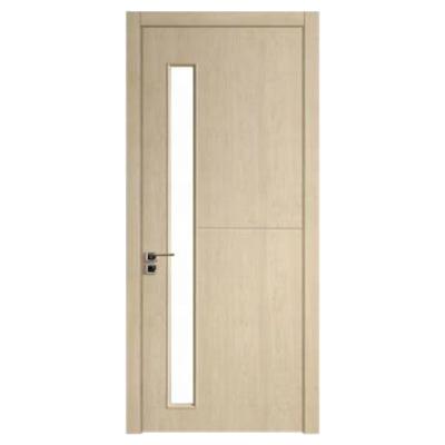 China Classy Design Interior Flush Glass Door PVC Laminated Door WPC Door for sale