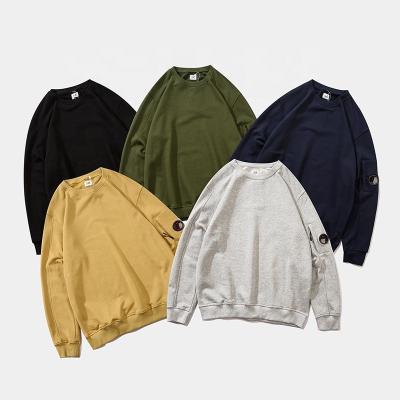 China Custom 100% cotton anti-shrink street wear emboss sweater mens crewneck sweatshirt embossed logo hoodies for sale