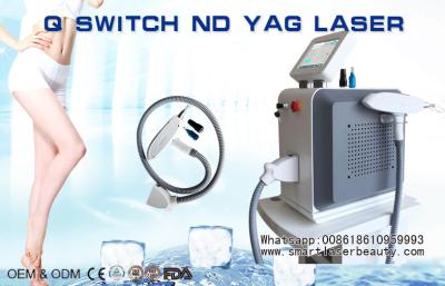 China 1064nm máquina del retiro del tatuaje del laser del ND YAG/dispositivo de c4q conmutado portátil del laser del ND YAG en venta