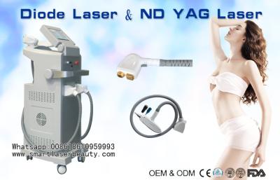 China 808nm Diode Laser Hair Removal Machine / 1064nm ND YAG Laser Tattoo Removal for sale