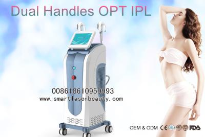 China 10Hz Speed IPL Hair Removal Machine / Dual Handles Elight IPL Beauty Equipments for sale