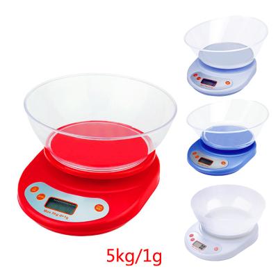 China Electronic Weight Function Kitchen Scale 5 Kg 1g Bowel Kitchen Food Scale for sale