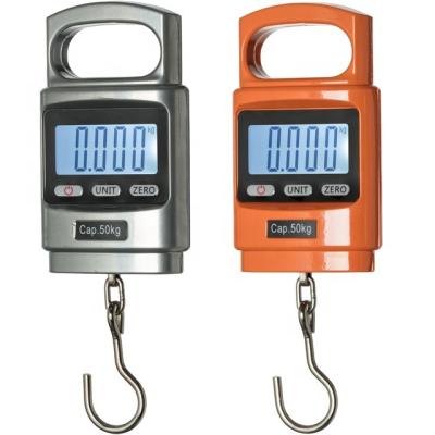 China OCS-L3 Mini Digital Crane Scale 50kg Portable Hanging Digital Weight/LCD Display Unit/Tare/Hold Scale Display 2 X 1.5V AC Dry Battery, AC/DC Auto Power Off for sale