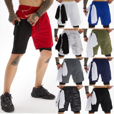 China Logo Sports Pants Mens Workout Custom Breathable Shorts With Liner For Gym Running for sale