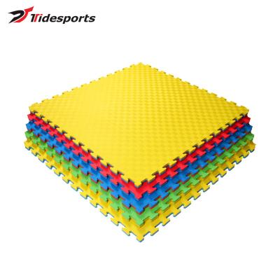 China High Density Interlocking 100x100x2.5cm Eva Foam Martial Arts Karate Taekwondo Tatami Floor Mat for sale