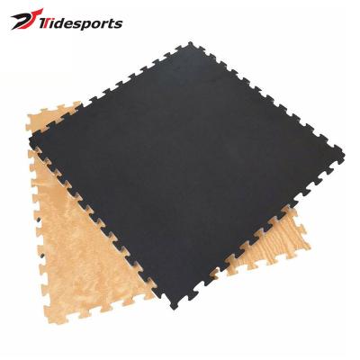 China EVA Wooden Pattern 100x100x2.5cm Interlocking EVA Foam Taekwondo Floor Mat Tatami Judo Karate Mat for sale