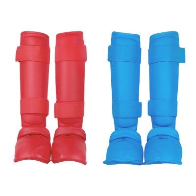 China PU Layer Karate Shin and Foot Guard Set WKF Karate Shin Instep Pads for Training and Competition with Factory Wholesale Custom for sale