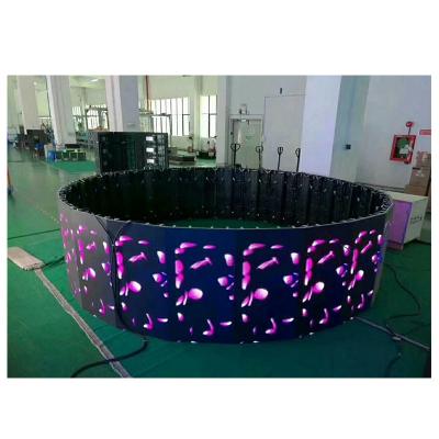 China Hot Selling Indoor Full Color SMD Video P3.91 500*500 Curved Led Display for sale