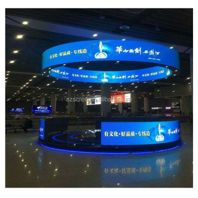 China P4.81 500*500 Indoor Full Color Rental Curved Flexible Led Display for sale