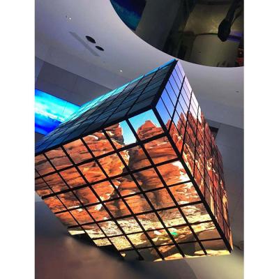 China Indoor Advertising HD P2 Square Led Billboard Cube Display Screen For Advertising Publicize for sale