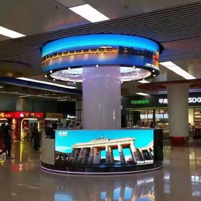 China P2 P2.5 P3 P4 P5 Indoor Indoor Round Led Cylindrical Flexible Led Billboard Module LED Display Screen for sale