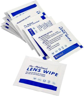 China Eyeglass Cleaner Cleaning Glass Wipes Individual Pre-moistened Wrapped Eye Glass Cleaning Cloths for sale