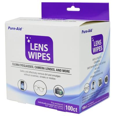 China Customized Pre-moistened Cleaning Glass Wipes Screen Cloths For Glasses for sale