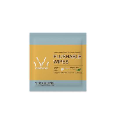 China 100% Flushable Biodegradable Individually Wrapped Feminine Wet Wipes For Adults for sale