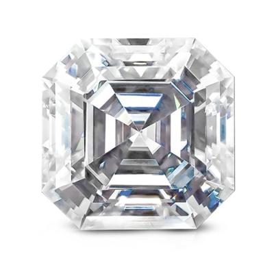 China White Colorless Color Fire Brilliant Play or Fire Jewelry Asscher Cut Moissanite Diamond for sale