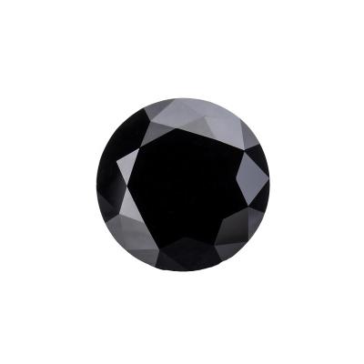 China Color Set Or Fire Custom Wholesale White Round Brilliant Cut Loose Black Moissanite for sale