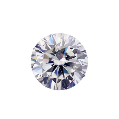 China High Quality Ewhite Color Play Or Fire Round Shape H&A Cut Moissanite Diamond for sale