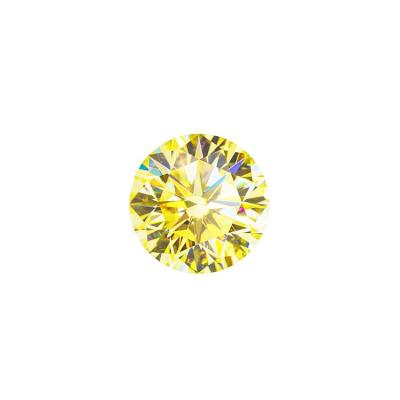 China Color set or yellow fire brilliance jewelry moissanite gemstone round brilliant cut loose stone for sale