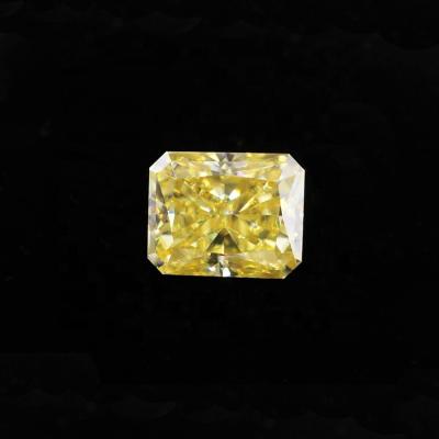 China Color Play or Fire Brilliant Jewelry Heater Cut Yellow Moissanite Diamond Customized Synthetic Loose Gemstones Moissanite for sale