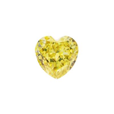 China Color Play or Fire Brilliance Jewels Crushed Ice Heart Cut VVS1 Diamond Gemstone Vivid Yellow Moissanite Loose for sale